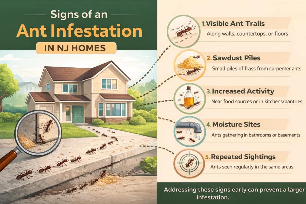 Ants In House Nj Infographic, Signs Of Ant Infestation In Nj Homes
