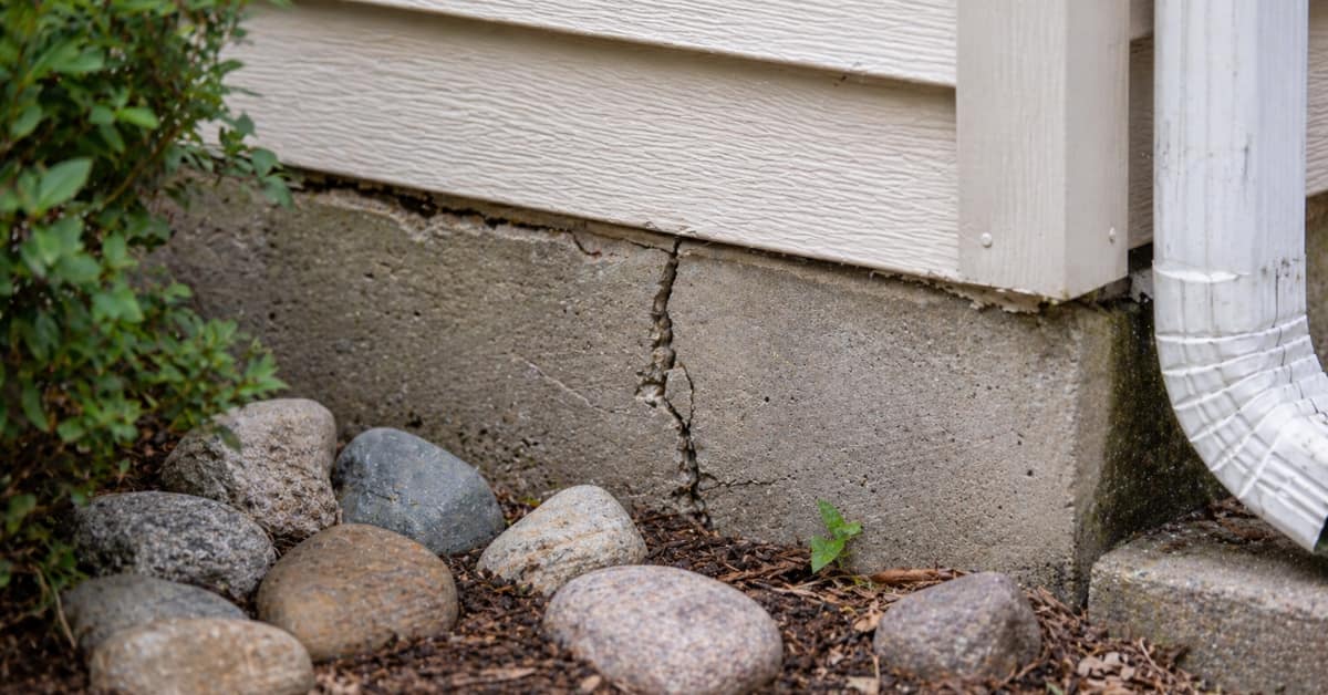 crack in cement foundation, pest entry points